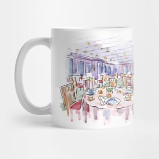 Restaurant Watercolor Illustration Mug